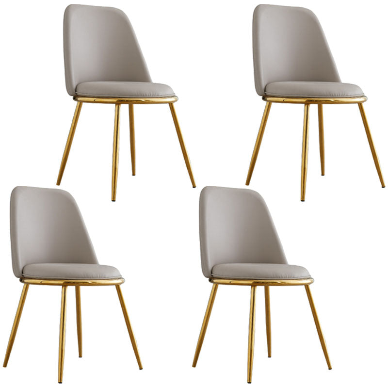 Modern Side Dining Chairs Entryway Dining Chairs for Dining Room Light Gray 4 Piece Set Clearhalo 'Dining Chairs' 'Dining Tables & Seating' 'dining_chair' 'furn' 'furn_dining_chair' 'Furniture' 'furniture_dining_chair' 'Kitchen & Dining Furniture' 5004571