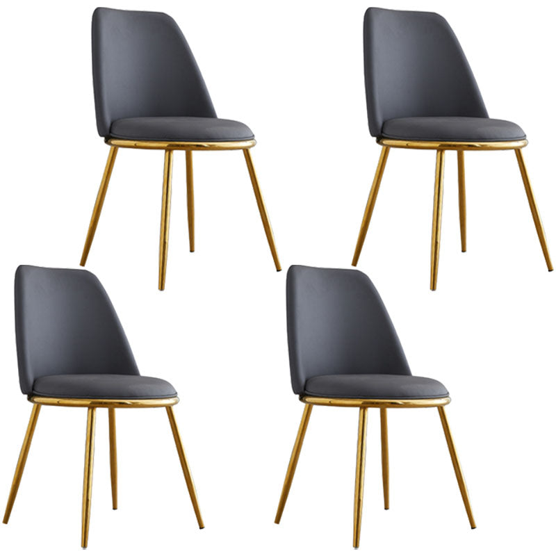 Modern Side Dining Chairs Entryway Dining Chairs for Dining Room Dark Gray 4 Piece Set Clearhalo 'Dining Chairs' 'Dining Tables & Seating' 'dining_chair' 'furn' 'furn_dining_chair' 'Furniture' 'furniture_dining_chair' 'Kitchen & Dining Furniture' 5004577