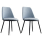 Modern Side Dining Chairs Entryway Dining Chairs for Dining Room Black-Blue 2 Piece Set Clearhalo 'Dining Chairs' 'Dining Tables & Seating' 'dining_chair' 'furn' 'furn_dining_chair' 'Furniture' 'furniture_dining_chair' 'Kitchen & Dining Furniture' 5004578
