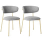 Glam Style Dining Chair Upholstered Open Back Dining Chair for Dining Room Gray-Gold 2 Piece Set Clearhalo 'Dining Chairs' 'Dining Tables & Seating' 'dining_chair' 'furn' 'furn_dining_chair' 'Furniture' 'furniture_dining_chair' 'Kitchen & Dining Furniture' 5004589