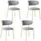 Glam Style Dining Chair Upholstered Open Back Dining Chair for Dining Room Gray-Gold 4 Piece Set Clearhalo 'Dining Chairs' 'Dining Tables & Seating' 'dining_chair' 'furn' 'furn_dining_chair' 'Furniture' 'furniture_dining_chair' 'Kitchen & Dining Furniture' 5004592