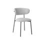 Glam Style Dining Chair Upholstered Open Back Dining Chair for Dining Room Black White 1 Piece Clearhalo 'Dining Chairs' 'Dining Tables & Seating' 'dining_chair' 'furn' 'furn_dining_chair' 'Furniture' 'furniture_dining_chair' 'Kitchen & Dining Furniture' 5004594