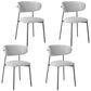 Glam Style Dining Chair Upholstered Open Back Dining Chair for Dining Room Black White 4 Piece Set Clearhalo 'Dining Chairs' 'Dining Tables & Seating' 'dining_chair' 'furn' 'furn_dining_chair' 'Furniture' 'furniture_dining_chair' 'Kitchen & Dining Furniture' 5004597