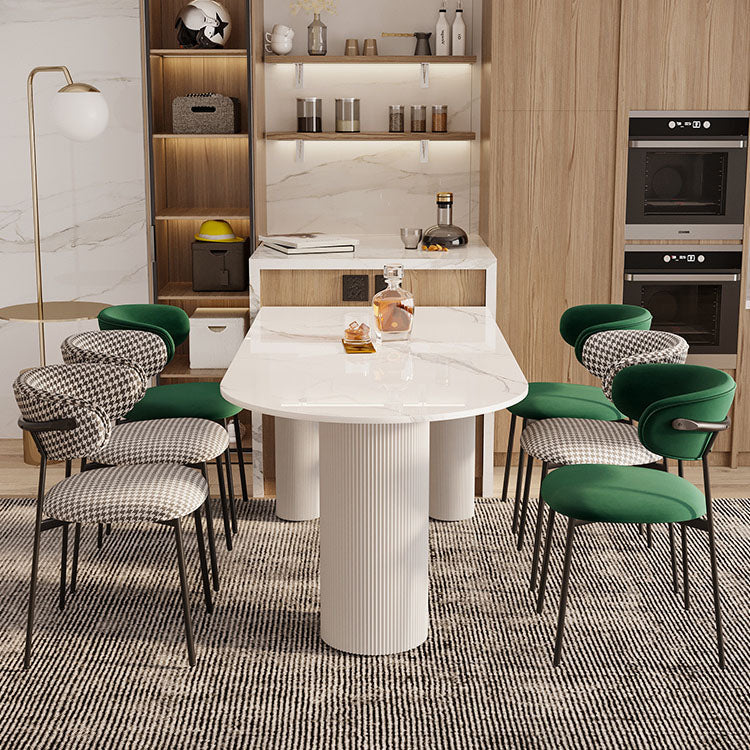 Glam Style Dining Chair Upholstered Open Back Dining Chair for Dining Room Clearhalo 'Dining Chairs' 'Dining Tables & Seating' 'dining_chair' 'furn' 'furn_dining_chair' 'Furniture' 'furniture_dining_chair' 'Kitchen & Dining Furniture' 5004601