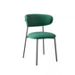 Glam Style Dining Chair Upholstered Open Back Dining Chair for Dining Room Black Green 1 Piece Clearhalo 'Dining Chairs' 'Dining Tables & Seating' 'dining_chair' 'furn' 'furn_dining_chair' 'Furniture' 'furniture_dining_chair' 'Kitchen & Dining Furniture' 5004610