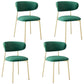 Glam Style Dining Chair Upholstered Open Back Dining Chair for Dining Room Green Gold 4 Piece Set Clearhalo 'Dining Chairs' 'Dining Tables & Seating' 'dining_chair' 'furn' 'furn_dining_chair' 'Furniture' 'furniture_dining_chair' 'Kitchen & Dining Furniture' 5004621
