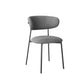 Glam Style Dining Chair Upholstered Open Back Dining Chair for Dining Room Black Gray 1 Piece Clearhalo 'Dining Chairs' 'Dining Tables & Seating' 'dining_chair' 'furn' 'furn_dining_chair' 'Furniture' 'furniture_dining_chair' 'Kitchen & Dining Furniture' 5004622
