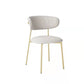 Glam Style Dining Chair Upholstered Open Back Dining Chair for Dining Room Grey-Gold 1 Piece Clearhalo 'Dining Chairs' 'Dining Tables & Seating' 'dining_chair' 'furn' 'furn_dining_chair' 'Furniture' 'furniture_dining_chair' 'Kitchen & Dining Furniture' 5004631