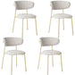 Glam Style Dining Chair Upholstered Open Back Dining Chair for Dining Room Grey-Gold 4 Piece Set Clearhalo 'Dining Chairs' 'Dining Tables & Seating' 'dining_chair' 'furn' 'furn_dining_chair' 'Furniture' 'furniture_dining_chair' 'Kitchen & Dining Furniture' 5004633