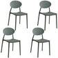 Modern Style Side Chair Plastic Open Back Dining Chair for Kitchen Grey 4 Piece Set Clearhalo 'Dining Chairs' 'Dining Tables & Seating' 'dining_chair' 'furn' 'furn_dining_chair' 'Furniture' 'furniture_dining_chair' 'Kitchen & Dining Furniture' 5004637