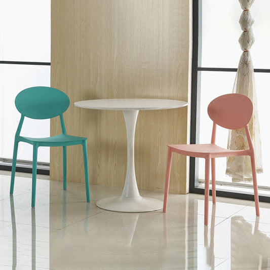 Modern Style Side Chair Plastic Open Back Dining Chair for Kitchen Clearhalo 'Dining Chairs' 'Dining Tables & Seating' 'dining_chair' 'furn' 'furn_dining_chair' 'Furniture' 'furniture_dining_chair' 'Kitchen & Dining Furniture' 5004638