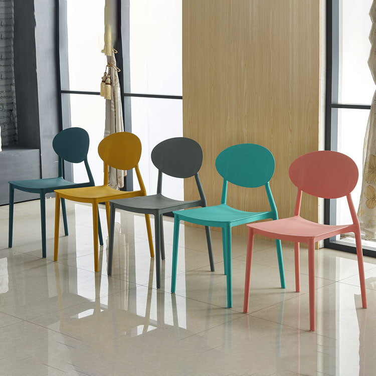 Modern Style Side Chair Plastic Open Back Dining Chair for Kitchen Clearhalo 'Dining Chairs' 'Dining Tables & Seating' 'dining_chair' 'furn' 'furn_dining_chair' 'Furniture' 'furniture_dining_chair' 'Kitchen & Dining Furniture' 5004640