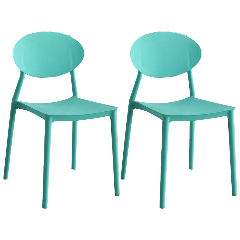 Modern Style Side Chair Plastic Open Back Dining Chair for Kitchen Lake Blue 2 Piece Set Clearhalo 'Dining Chairs' 'Dining Tables & Seating' 'dining_chair' 'furn' 'furn_dining_chair' 'Furniture' 'furniture_dining_chair' 'Kitchen & Dining Furniture' 5004644