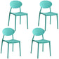 Modern Style Side Chair Plastic Open Back Dining Chair for Kitchen Lake Blue 4 Piece Set Clearhalo 'Dining Chairs' 'Dining Tables & Seating' 'dining_chair' 'furn' 'furn_dining_chair' 'Furniture' 'furniture_dining_chair' 'Kitchen & Dining Furniture' 5004645