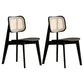 Modern Side Dining Chairs Solid Wood Dining Chairs for Dining Room Black 2 Piece Set Clearhalo 'Dining Chairs' 'Dining Tables & Seating' 'dining_chair' 'furn' 'furn_dining_chair' 'Furniture' 'furniture_dining_chair' 'Kitchen & Dining Furniture' 5004657