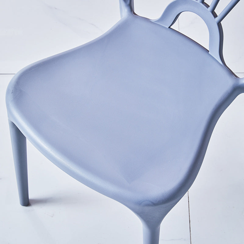 Scandinavian Plastic Indoor-Outdoor Chair Windsor Back Side Chair Clearhalo 'Dining Chairs' 'Dining Tables & Seating' 'dining_chair' 'furn' 'furn_dining_chair' 'Furniture' 'furniture_dining_chair' 'Kitchen & Dining Furniture' 5004691