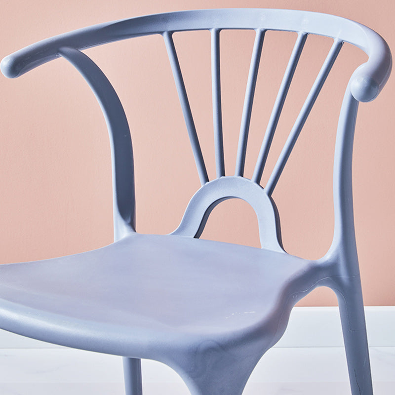 Scandinavian Plastic Indoor-Outdoor Chair Windsor Back Side Chair Clearhalo 'Dining Chairs' 'Dining Tables & Seating' 'dining_chair' 'furn' 'furn_dining_chair' 'Furniture' 'furniture_dining_chair' 'Kitchen & Dining Furniture' 5004693