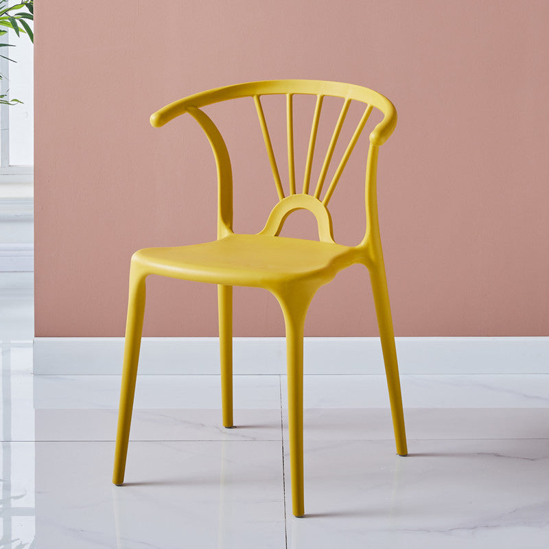 Scandinavian Plastic Indoor-Outdoor Chair Windsor Back Side Chair Clearhalo 'Dining Chairs' 'Dining Tables & Seating' 'dining_chair' 'furn' 'furn_dining_chair' 'Furniture' 'furniture_dining_chair' 'Kitchen & Dining Furniture' 5004701