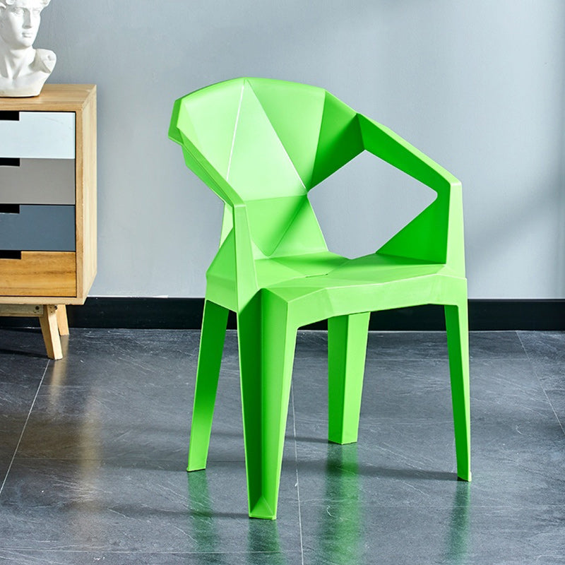 Modern Style Arm Chair Plastic Indoor Stackable Dining Chair Clearhalo 'Dining Chairs' 'Dining Tables & Seating' 'dining_chair' 'furn' 'furn_dining_chair' 'Furniture' 'furniture_dining_chair' 'Kitchen & Dining Furniture' 5004711