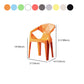 Modern Style Arm Chair Plastic Indoor Stackable Dining Chair Clearhalo 'Dining Chairs' 'Dining Tables & Seating' 'dining_chair' 'furn' 'furn_dining_chair' 'Furniture' 'furniture_dining_chair' 'Kitchen & Dining Furniture' 5004738