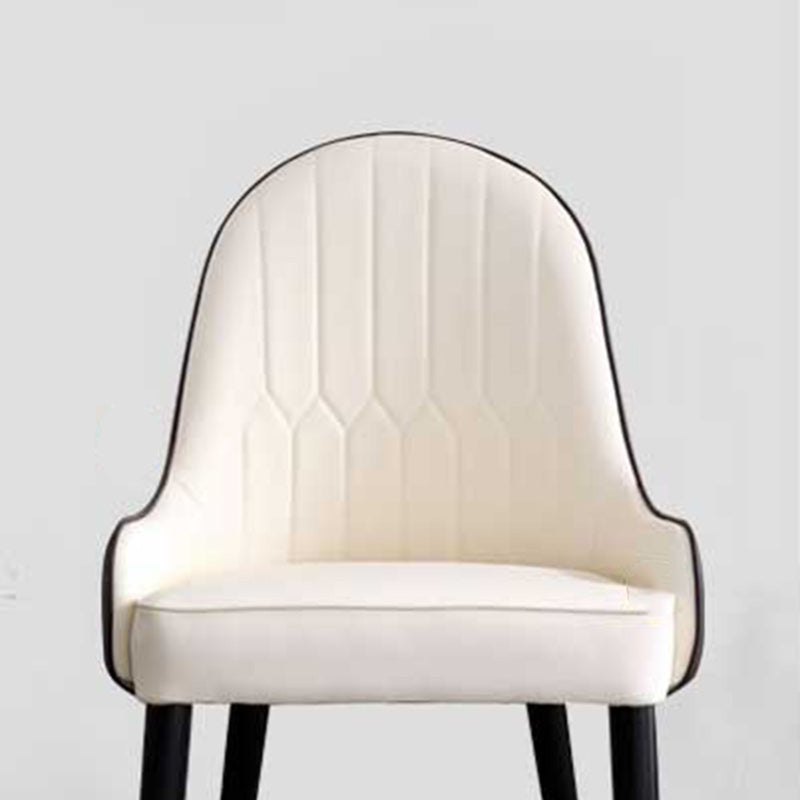 Nordic Dining Room Dining Chairs Armless Faux Leather Kitchen Side Chairs Clearhalo 'Dining Chairs' 'Dining Tables & Seating' 'dining_chair' 'furn' 'furn_dining_chair' 'Furniture' 'furniture_dining_chair' 'Kitchen & Dining Furniture' 5004746