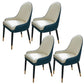 Nordic Dining Room Dining Chairs Armless Faux Leather Kitchen Side Chairs White-Blue 4 Piece Set Clearhalo 'Dining Chairs' 'Dining Tables & Seating' 'dining_chair' 'furn' 'furn_dining_chair' 'Furniture' 'furniture_dining_chair' 'Kitchen & Dining Furniture' 5004750