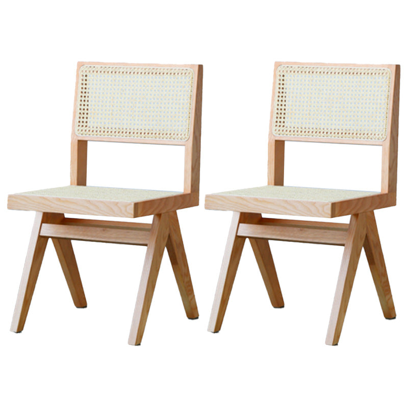 Armless Dining Chairs Modern Solid Wood Side Chairs for Dining Room Wood Non-Upholstered Chair(s) 2 Piece Set Clearhalo 'Dining Chairs' 'Dining Tables & Seating' 'dining_chair' 'furn' 'furn_dining_chair' 'Furniture' 'furniture_dining_chair' 'Kitchen & Dining Furniture' 5004759