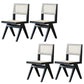 Armless Dining Chairs Modern Solid Wood Side Chairs for Dining Room Black Non-Upholstered Chair(s) 4 Piece Set Clearhalo 'Dining Chairs' 'Dining Tables & Seating' 'dining_chair' 'furn' 'furn_dining_chair' 'Furniture' 'furniture_dining_chair' 'Kitchen & Dining Furniture' 5004768