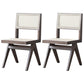 Armless Dining Chairs Modern Solid Wood Side Chairs for Dining Room Walnut Non-Upholstered Chair(s) 2 Piece Set Clearhalo 'Dining Chairs' 'Dining Tables & Seating' 'dining_chair' 'furn' 'furn_dining_chair' 'Furniture' 'furniture_dining_chair' 'Kitchen & Dining Furniture' 5004770