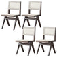 Armless Dining Chairs Modern Solid Wood Side Chairs for Dining Room Walnut Non-Upholstered Chair(s) 4 Piece Set Clearhalo 'Dining Chairs' 'Dining Tables & Seating' 'dining_chair' 'furn' 'furn_dining_chair' 'Furniture' 'furniture_dining_chair' 'Kitchen & Dining Furniture' 5004772