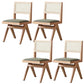 Armless Dining Chairs Modern Solid Wood Side Chairs for Dining Room Wood Upholstered Chair(s) 4 Piece Set Clearhalo 'Dining Chairs' 'Dining Tables & Seating' 'dining_chair' 'furn' 'furn_dining_chair' 'Furniture' 'furniture_dining_chair' 'Kitchen & Dining Furniture' 5004778