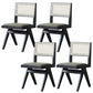 Armless Dining Chairs Modern Solid Wood Side Chairs for Dining Room Black Upholstered Chair(s) 4 Piece Set Clearhalo 'Dining Chairs' 'Dining Tables & Seating' 'dining_chair' 'furn' 'furn_dining_chair' 'Furniture' 'furniture_dining_chair' 'Kitchen & Dining Furniture' 5004784