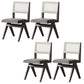 Armless Dining Chairs Modern Solid Wood Side Chairs for Dining Room Walnut Upholstered Chair(s) 4 Piece Set Clearhalo 'Dining Chairs' 'Dining Tables & Seating' 'dining_chair' 'furn' 'furn_dining_chair' 'Furniture' 'furniture_dining_chair' 'Kitchen & Dining Furniture' 5004788