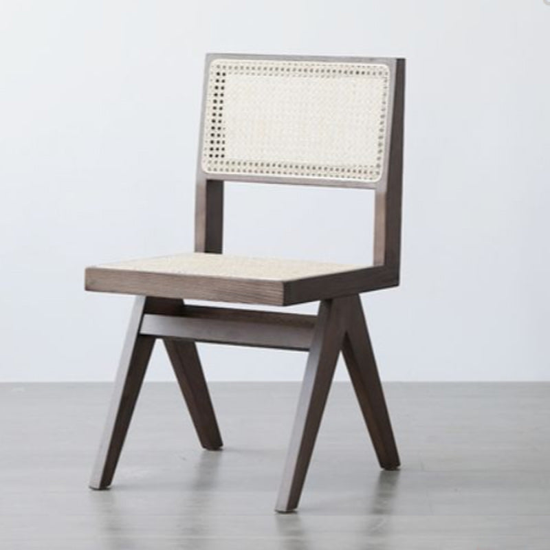 Armless Dining Chairs Modern Solid Wood Side Chairs for Dining Room Walnut Non-Upholstered Chair(s) 1 Piece Clearhalo 'Dining Chairs' 'Dining Tables & Seating' 'dining_chair' 'furn' 'furn_dining_chair' 'Furniture' 'furniture_dining_chair' 'Kitchen & Dining Furniture' 5004789