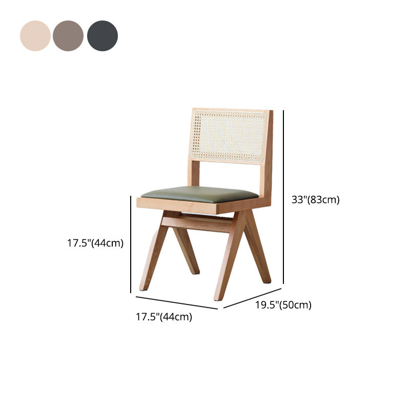 Armless Dining Chairs Modern Solid Wood Side Chairs for Dining Room Clearhalo 'Dining Chairs' 'Dining Tables & Seating' 'dining_chair' 'furn' 'furn_dining_chair' 'Furniture' 'furniture_dining_chair' 'Kitchen & Dining Furniture' 5004790