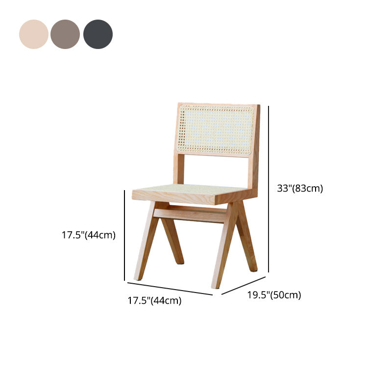 Armless Dining Chairs Modern Solid Wood Side Chairs for Dining Room Clearhalo 'Dining Chairs' 'Dining Tables & Seating' 'dining_chair' 'furn' 'furn_dining_chair' 'Furniture' 'furniture_dining_chair' 'Kitchen & Dining Furniture' 5004791