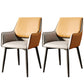 Modern Style Parsons Arm Chair Leather Dining Chair for Dining Room Orange-Gray Set of 2 Clearhalo 'Dining Chairs' 'Dining Tables & Seating' 'dining_chair' 'Furniture' 'furniture_dining_chair' 'Kitchen & Dining Furniture' 5004801