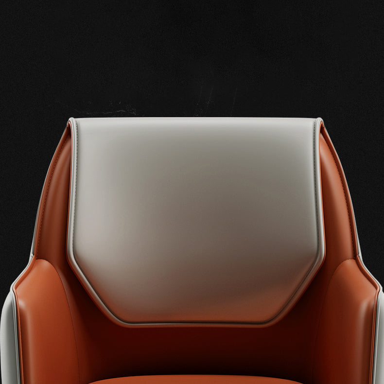 Modern Style Parsons Arm Chair Leather Dining Chair for Dining Room Clearhalo 'Dining Chairs' 'Dining Tables & Seating' 'dining_chair' 'Furniture' 'furniture_dining_chair' 'Kitchen & Dining Furniture' 5004803