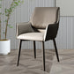 Modern Style Parsons Arm Chair Leather Dining Chair for Dining Room Grey 1 Piece Clearhalo 'Dining Chairs' 'Dining Tables & Seating' 'dining_chair' 'Furniture' 'furniture_dining_chair' 'Kitchen & Dining Furniture' 5004804