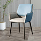 Modern Style Parsons Arm Chair Leather Dining Chair for Dining Room Gray-Blue 1 Piece Clearhalo 'Dining Chairs' 'Dining Tables & Seating' 'dining_chair' 'Furniture' 'furniture_dining_chair' 'Kitchen & Dining Furniture' 5004811