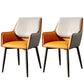 Modern Style Parsons Arm Chair Leather Dining Chair for Dining Room Gray-Orange Set of 2 Clearhalo 'Dining Chairs' 'Dining Tables & Seating' 'dining_chair' 'Furniture' 'furniture_dining_chair' 'Kitchen & Dining Furniture' 5004822