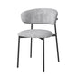 Glam Style Dining Chair Upholstered Open Back Dining Chair for Home Black White 1 Piece Clearhalo 'Dining Chairs' 'Dining Tables & Seating' 'dining_chair' 'furn' 'furn_dining_chair' 'Furniture' 'furniture_dining_chair' 'Kitchen & Dining Furniture' 5004835