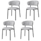 Glam Style Dining Chair Upholstered Open Back Dining Chair for Home Black White 4 Piece Set Clearhalo 'Dining Chairs' 'Dining Tables & Seating' 'dining_chair' 'furn' 'furn_dining_chair' 'Furniture' 'furniture_dining_chair' 'Kitchen & Dining Furniture' 5004839