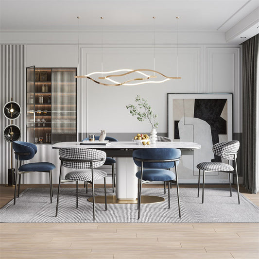 Glam Style Dining Chair Upholstered Open Back Dining Chair for Home Clearhalo 'Dining Chairs' 'Dining Tables & Seating' 'dining_chair' 'furn' 'furn_dining_chair' 'Furniture' 'furniture_dining_chair' 'Kitchen & Dining Furniture' 5004846