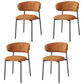Glam Style Dining Chair Upholstered Open Back Dining Chair for Home Black-Orange 4 Piece Set Clearhalo 'Dining Chairs' 'Dining Tables & Seating' 'dining_chair' 'furn' 'furn_dining_chair' 'Furniture' 'furniture_dining_chair' 'Kitchen & Dining Furniture' 5004849