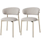 Glam Style Dining Chair Upholstered Open Back Dining Chair for Home Gray-Gold 2 Piece Set Clearhalo 'Dining Chairs' 'Dining Tables & Seating' 'dining_chair' 'furn' 'furn_dining_chair' 'Furniture' 'furniture_dining_chair' 'Kitchen & Dining Furniture' 5004857