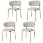 Glam Style Dining Chair Upholstered Open Back Dining Chair for Home Gray-Gold 4 Piece Set Clearhalo 'Dining Chairs' 'Dining Tables & Seating' 'dining_chair' 'furn' 'furn_dining_chair' 'Furniture' 'furniture_dining_chair' 'Kitchen & Dining Furniture' 5004858