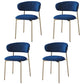 Glam Style Dining Chair Upholstered Open Back Dining Chair for Home Blue Gold 4 Piece Set Clearhalo 'Dining Chairs' 'Dining Tables & Seating' 'dining_chair' 'furn' 'furn_dining_chair' 'Furniture' 'furniture_dining_chair' 'Kitchen & Dining Furniture' 5004861