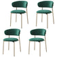 Glam Style Dining Chair Upholstered Open Back Dining Chair for Home Green Gold 4 Piece Set Clearhalo 'Dining Chairs' 'Dining Tables & Seating' 'dining_chair' 'furn' 'furn_dining_chair' 'Furniture' 'furniture_dining_chair' 'Kitchen & Dining Furniture' 5004864