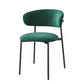Glam Style Dining Chair Upholstered Open Back Dining Chair for Home Green-Black 1 Piece Clearhalo 'Dining Chairs' 'Dining Tables & Seating' 'dining_chair' 'furn' 'furn_dining_chair' 'Furniture' 'furniture_dining_chair' 'Kitchen & Dining Furniture' 5004865